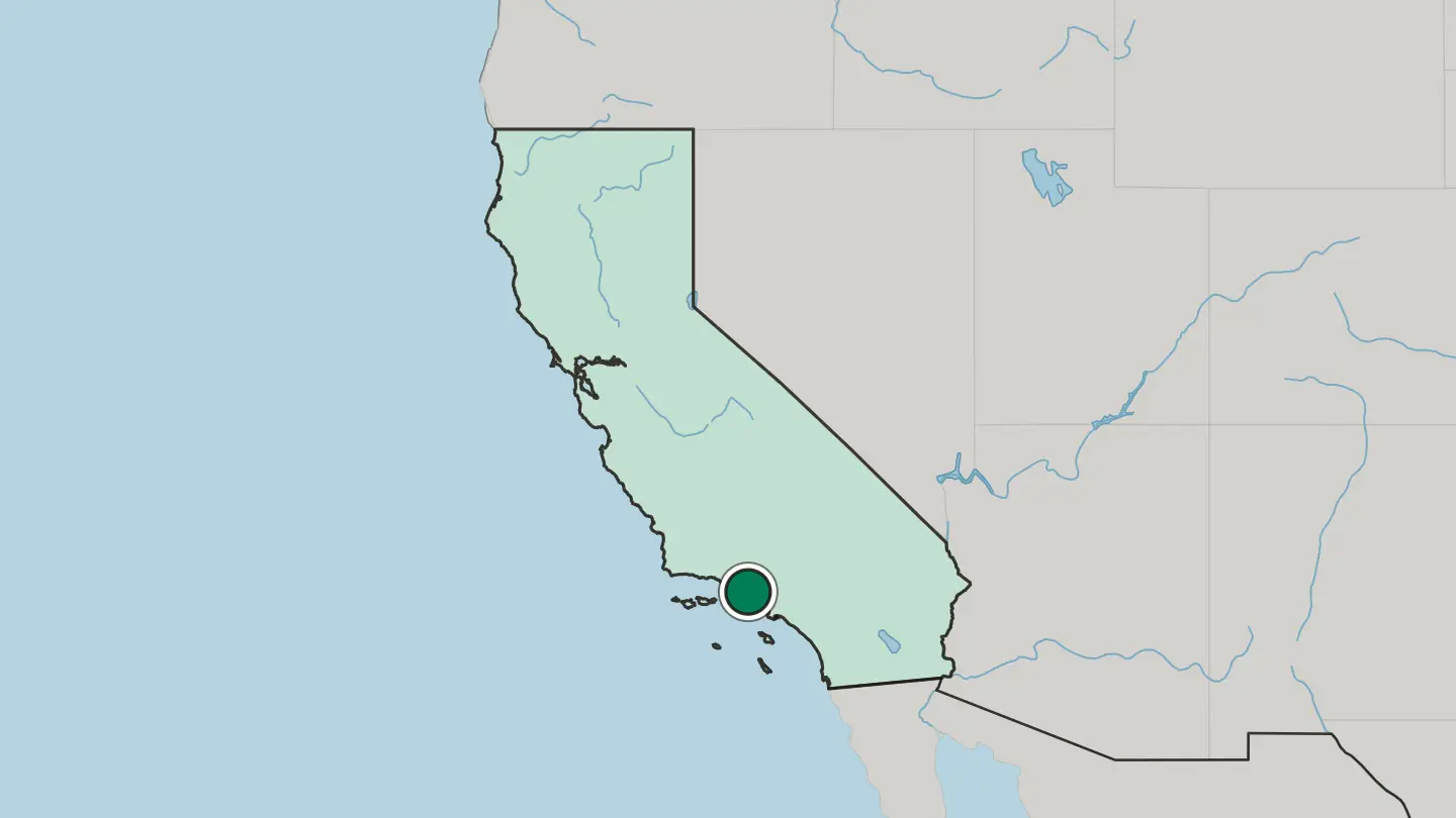 Map of Thousand Oaks in United States