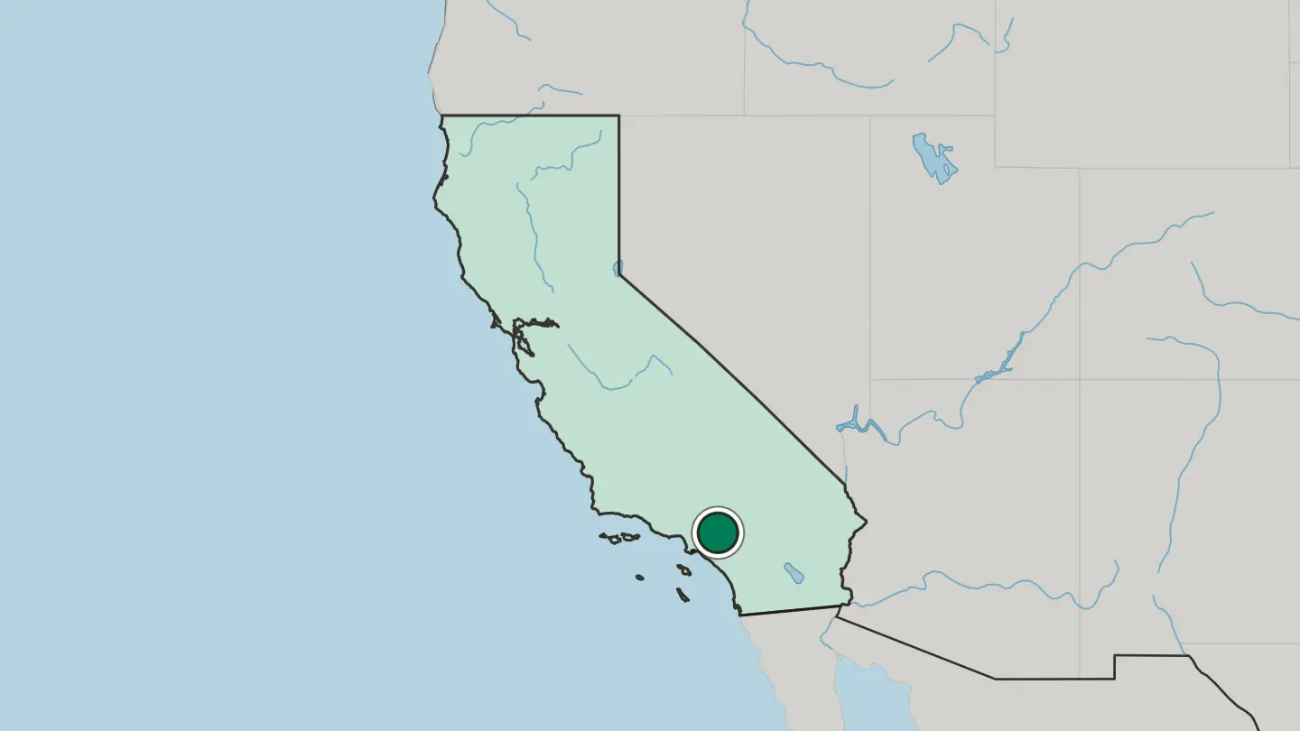 Map of Upland in United States
