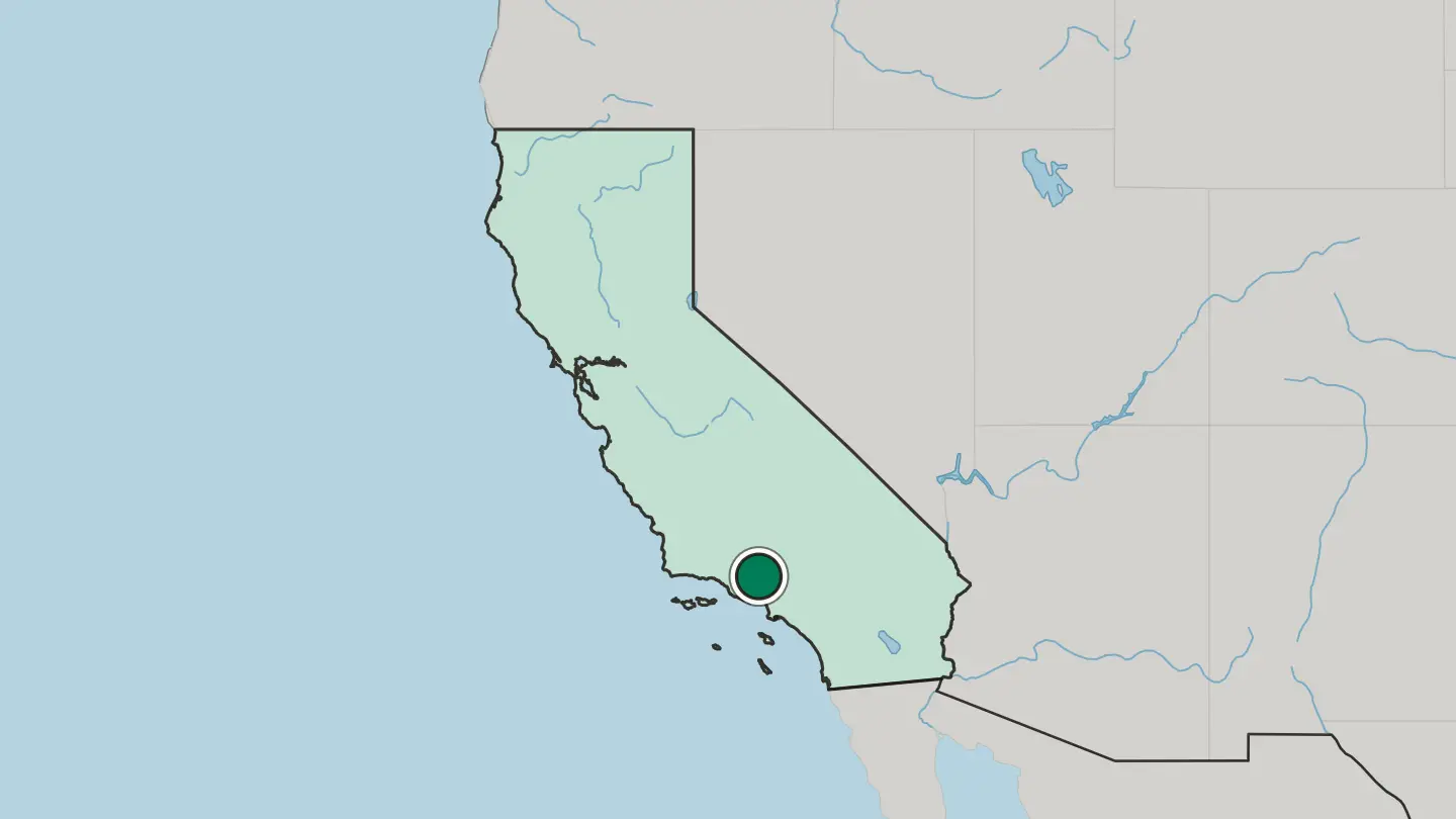 Map of Valencia in United States