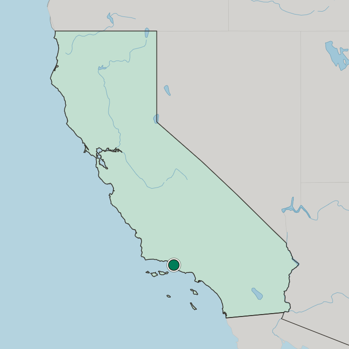 Map showing Ventura — In California