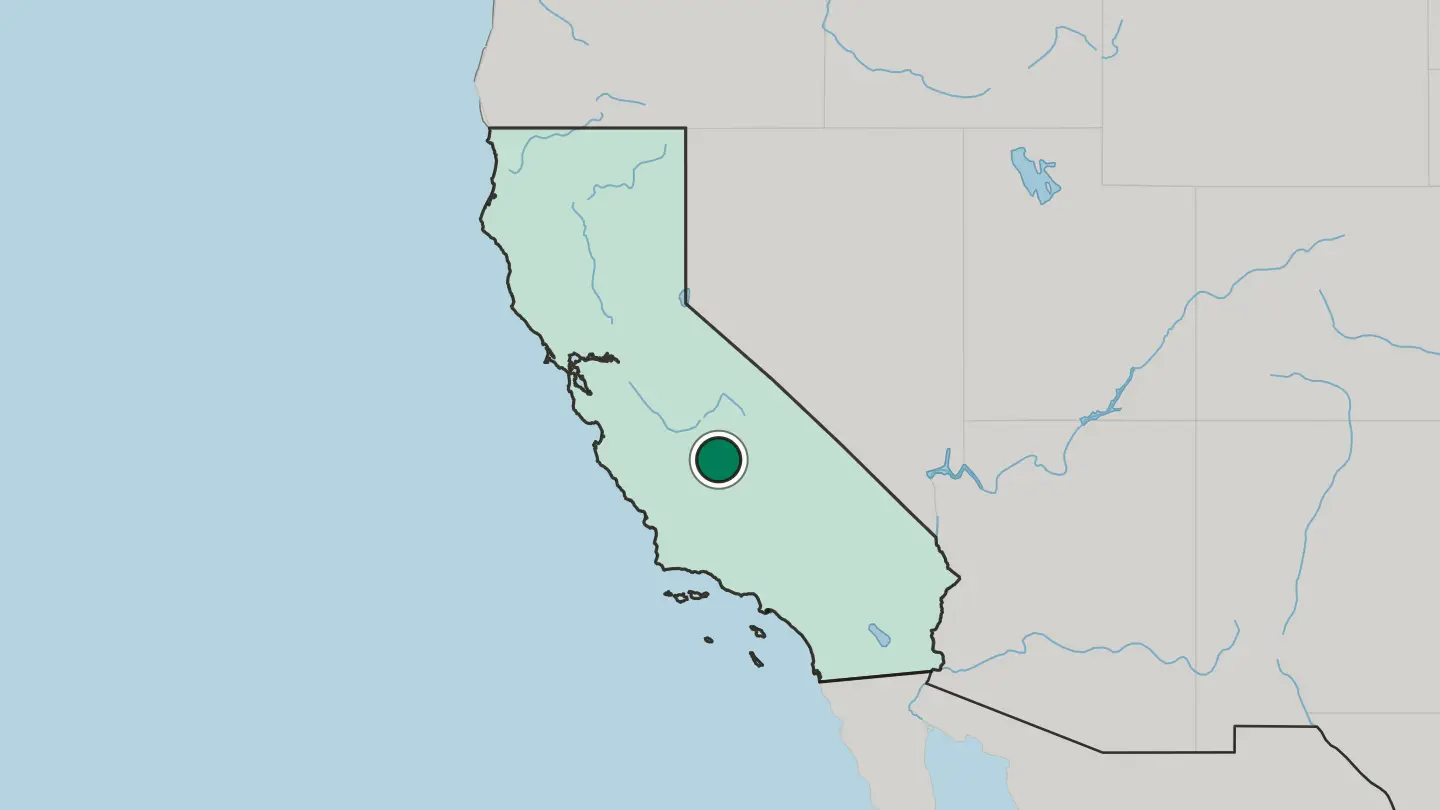 Map of Visalia in United States