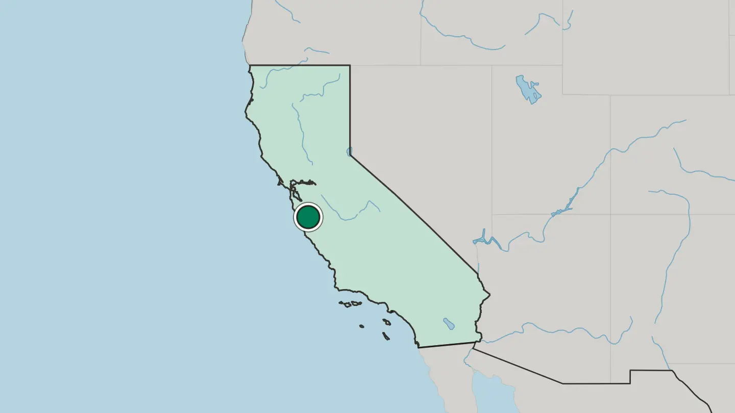 Map of Watsonville in United States