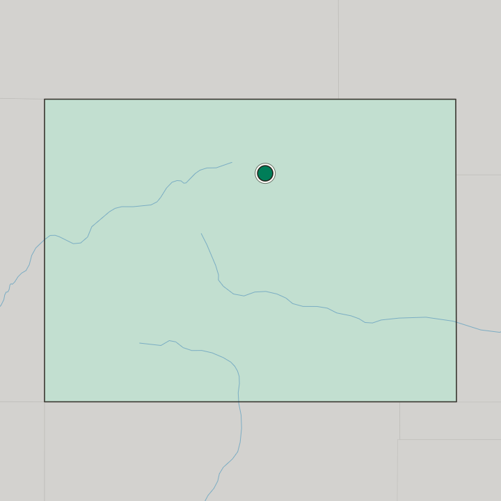 Map showing Boulder — In Colorado