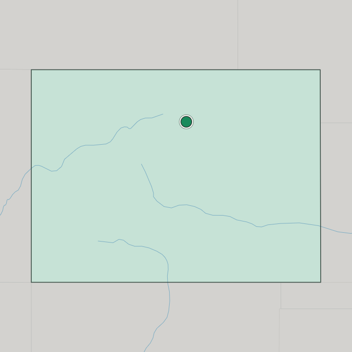 Map showing Boulder — In Colorado
