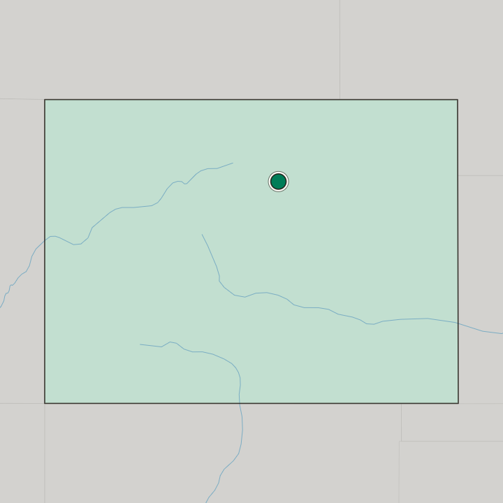 Map showing Broomfield — In Colorado