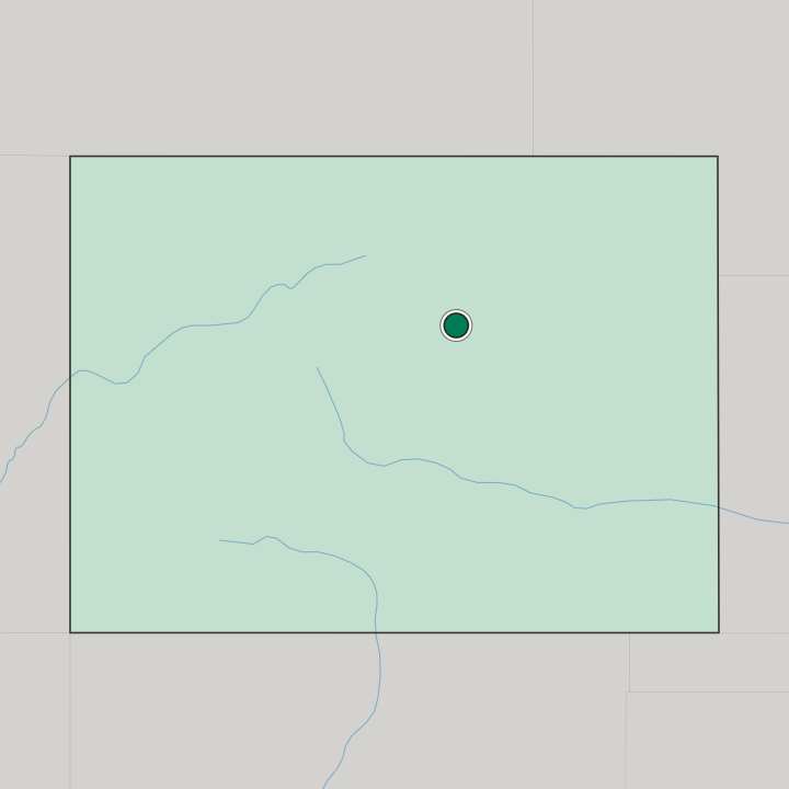 Map showing Centennial — In Colorado