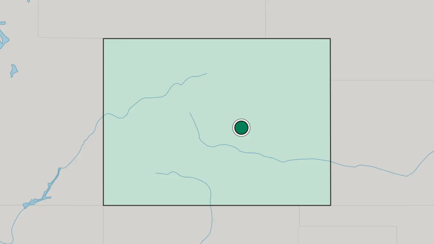 Map of Colorado Springs in United States