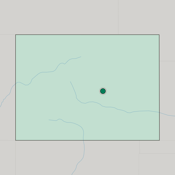 Map showing Colorado Springs — In Colorado