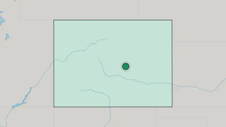 Map of Colorado Springs in United States