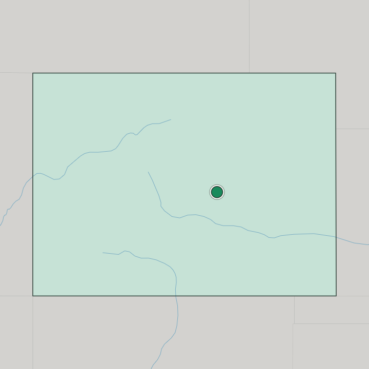 Map showing Colorado Springs — In Colorado