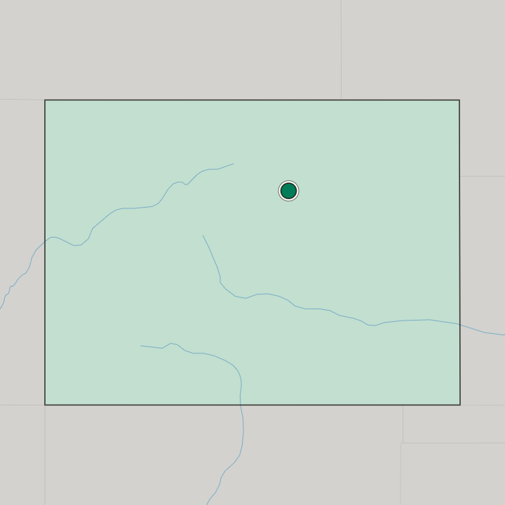 Map showing Commerce City — In Colorado