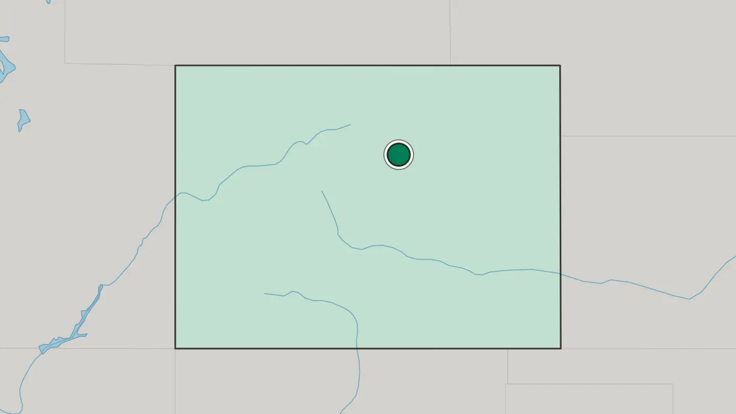 Map of Denver in United States