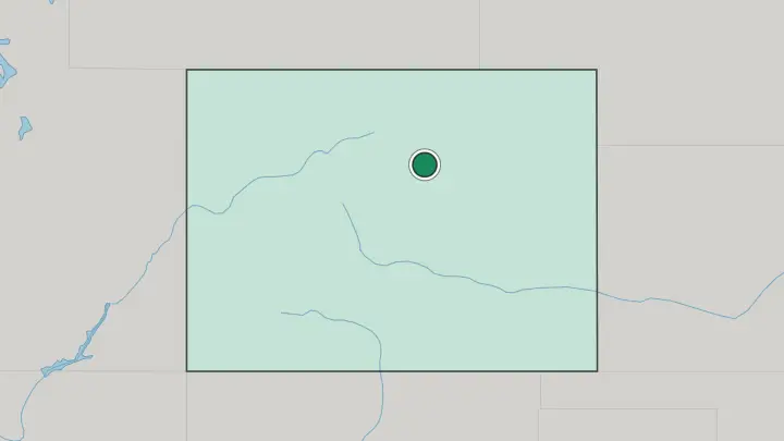 Map of Denver in United States