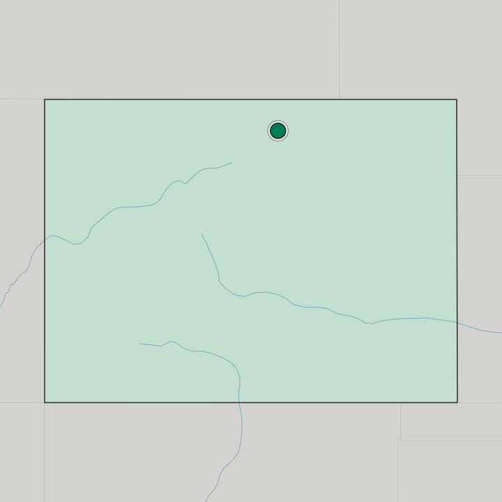 Map showing Fort Collins — In Colorado