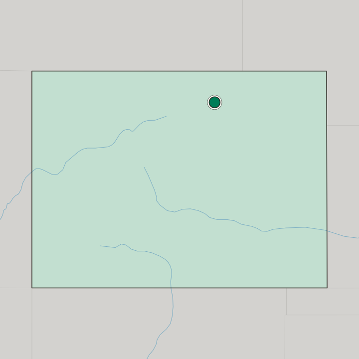 Map showing Greeley — In Colorado