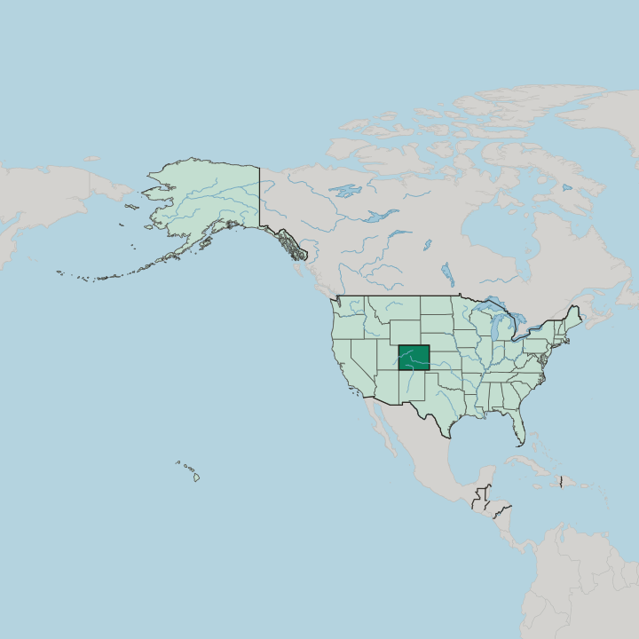 Map showing Colorado — In United States