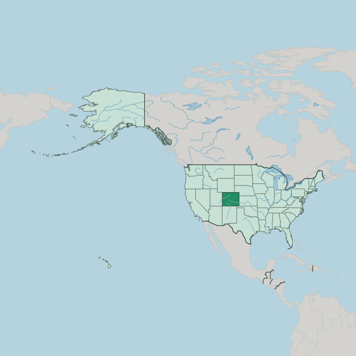 Map showing Colorado — In United States