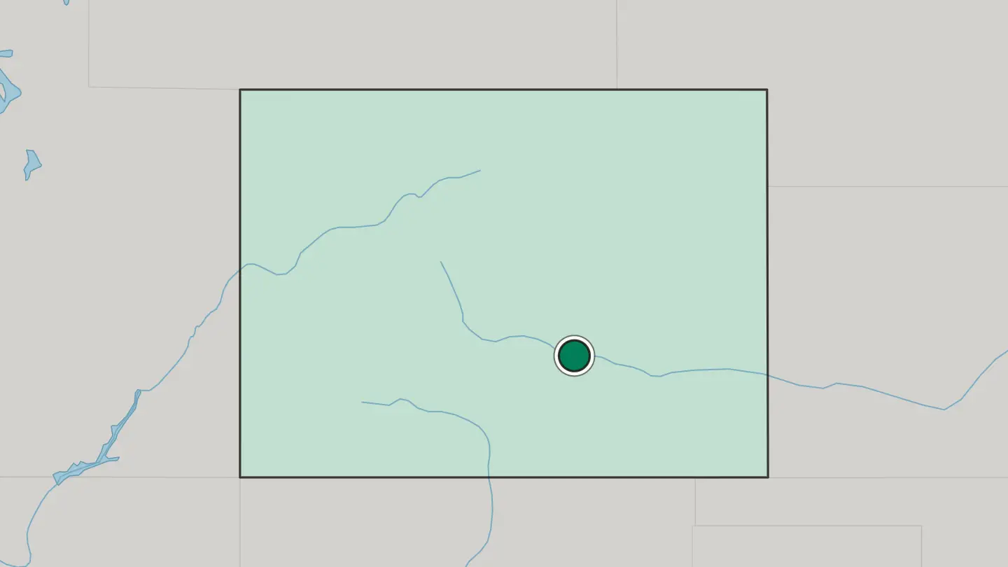 Map of Pueblo in United States