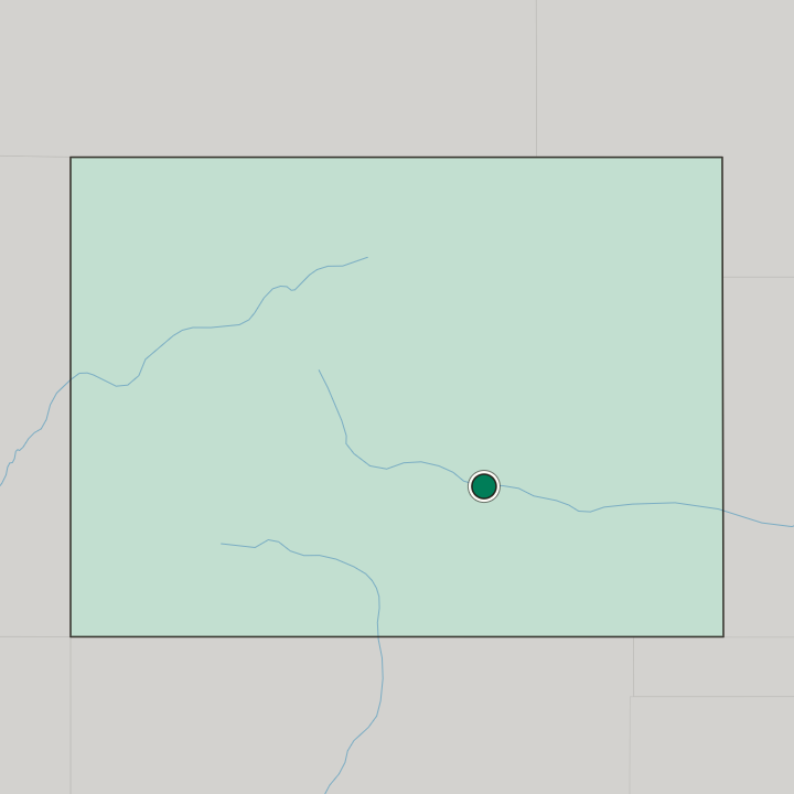 Map showing Pueblo — In Colorado