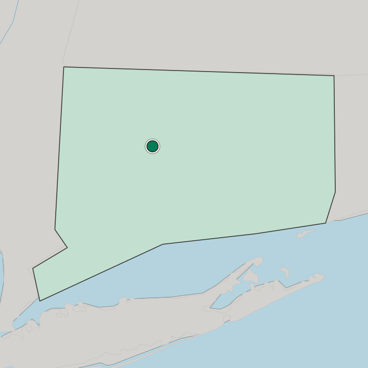 Map showing Bristol — In Connecticut