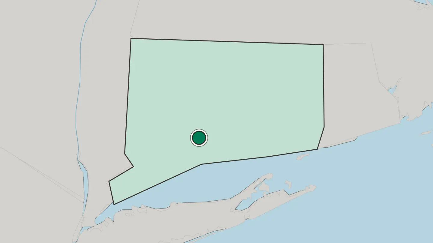 Map of Hamden in United States