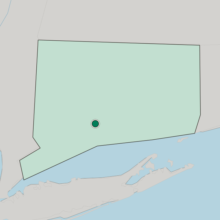 Map showing Hamden — In Connecticut