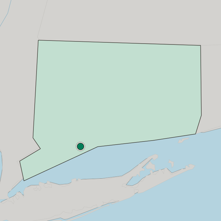 Map showing Milford — In Connecticut