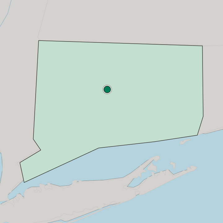 Map showing New Britain — In Connecticut