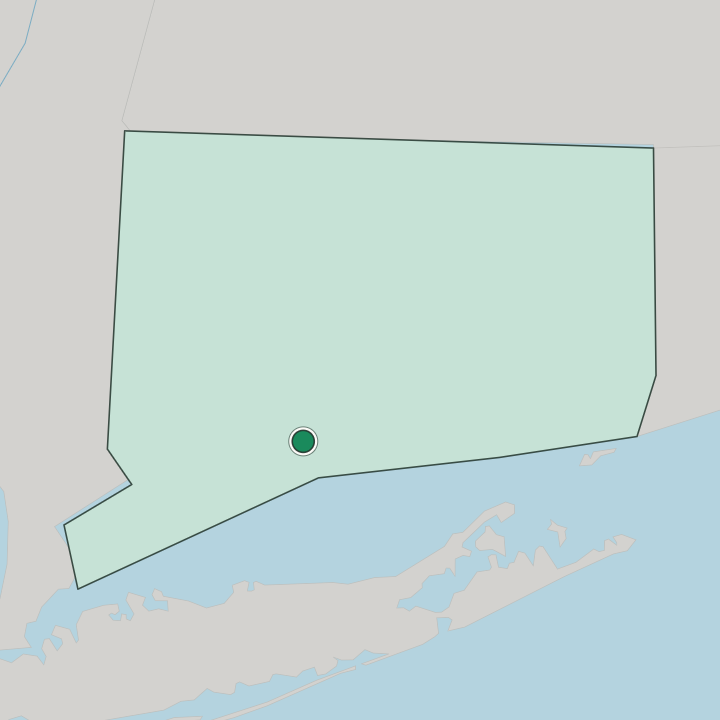Map showing New Haven — In Connecticut
