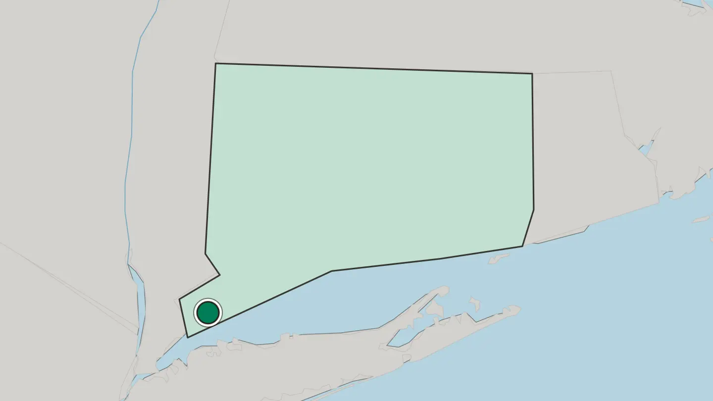 Map of Stamford in United States