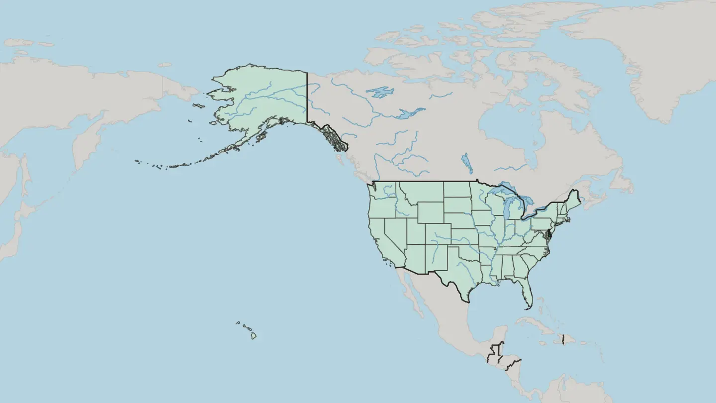 Map of Delaware in United States