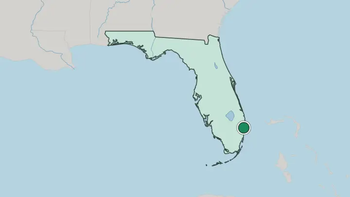 Map of Boca Raton in United States