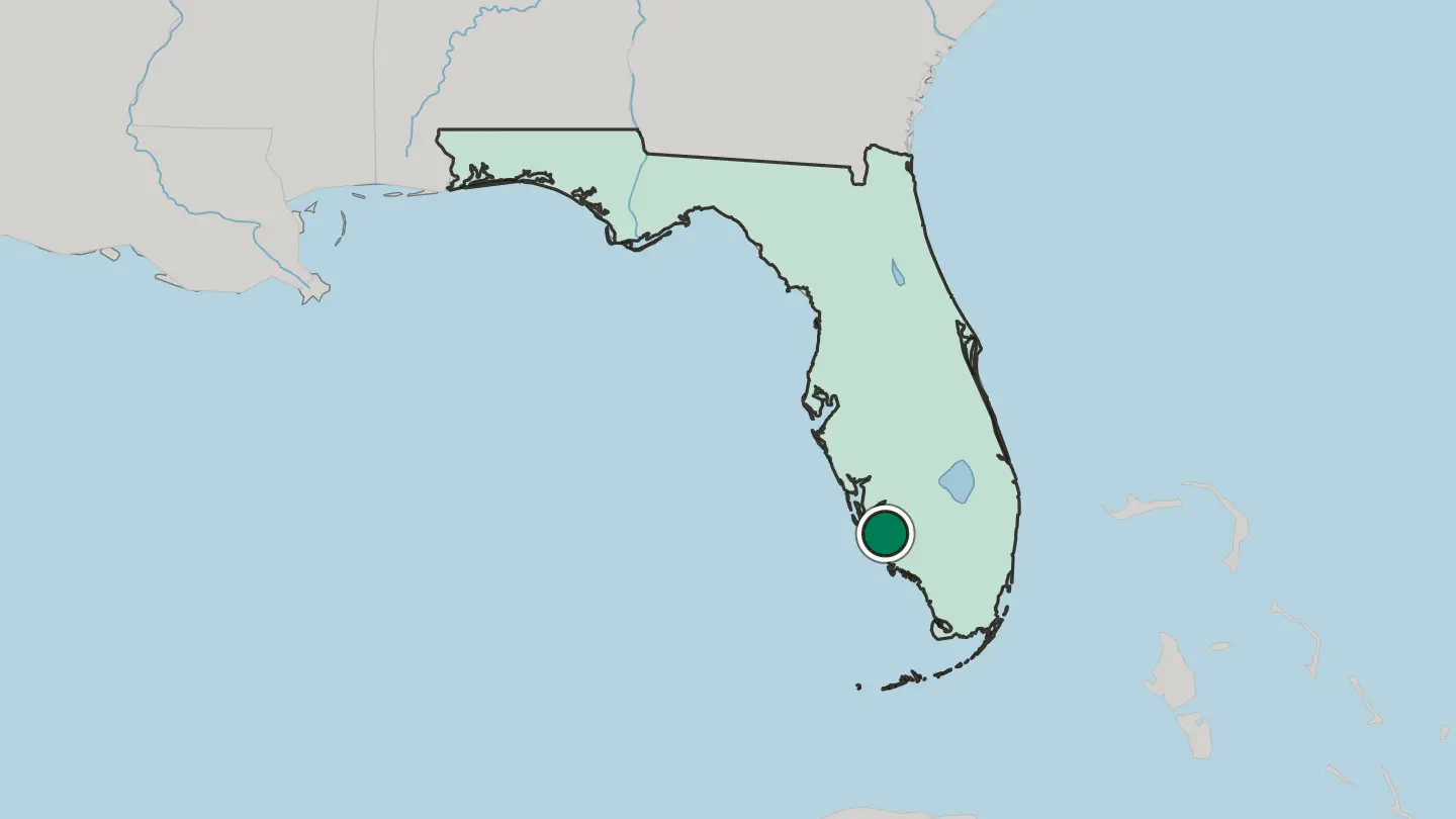 Map of Bonita Springs in United States