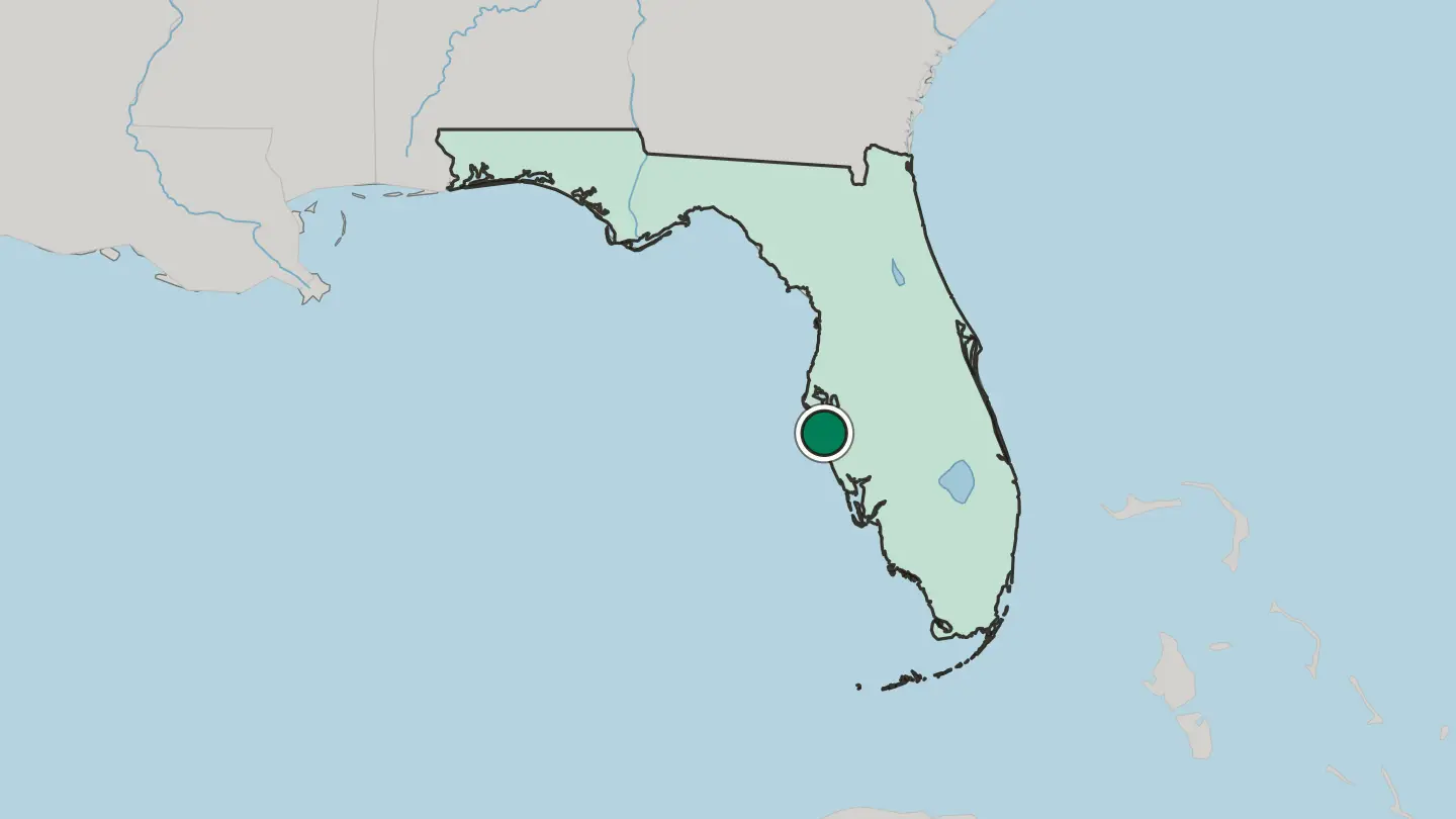 Map of Bradenton in United States