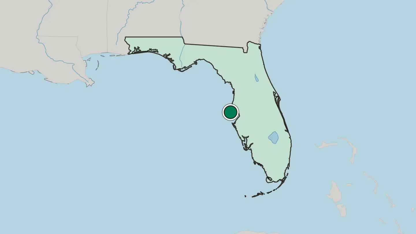 Map of Clearwater in United States