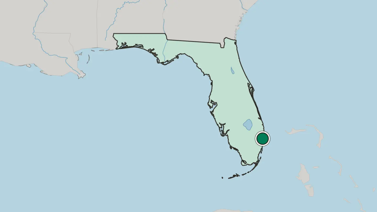 Map of Deerfield Beach in United States