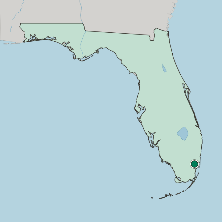 Map showing Doral — In Florida