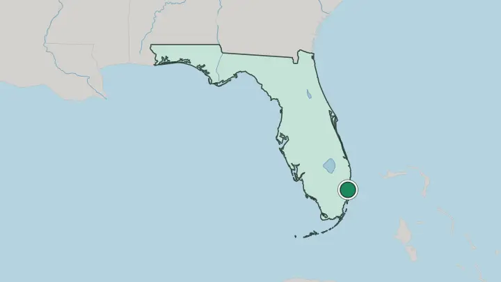 Map of Fort Lauderdale in United States