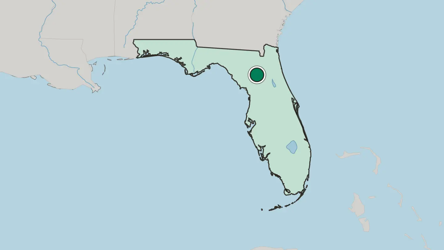 Map of Gainesville in United States