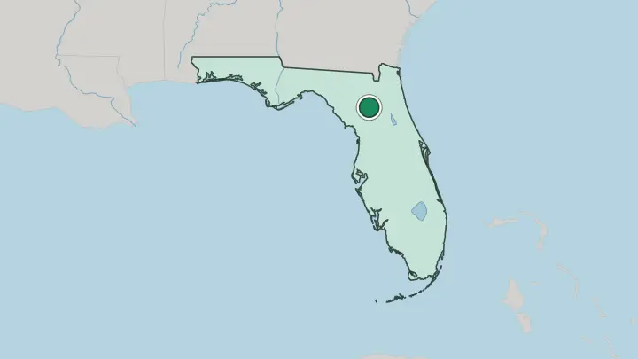 Map of Gainesville in United States