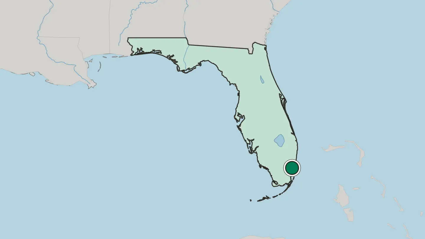 Map of Hialeah in United States