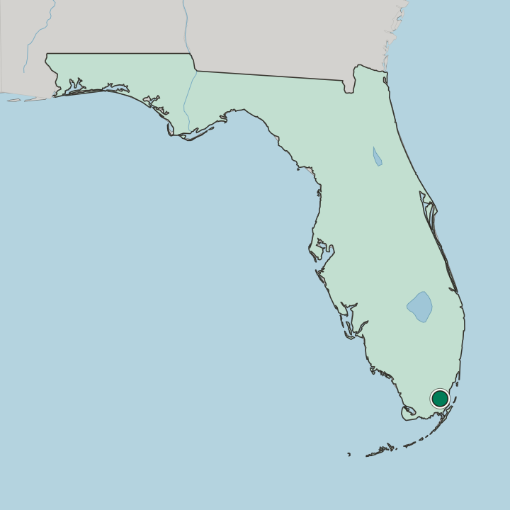 Map showing Homestead — In Florida