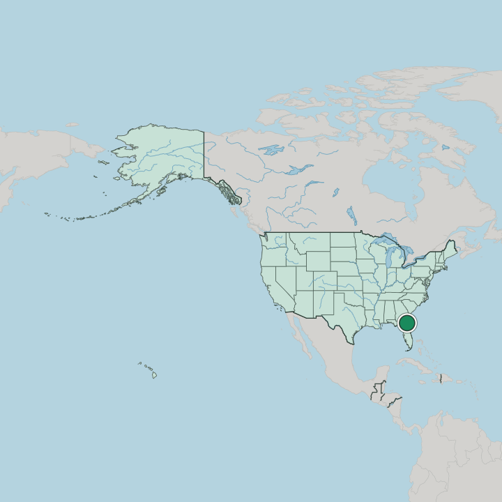 Map showing Jacksonville — In United States