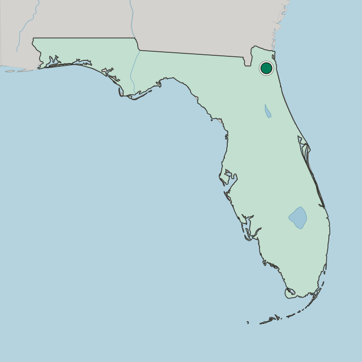 Map showing Mayport — In Florida