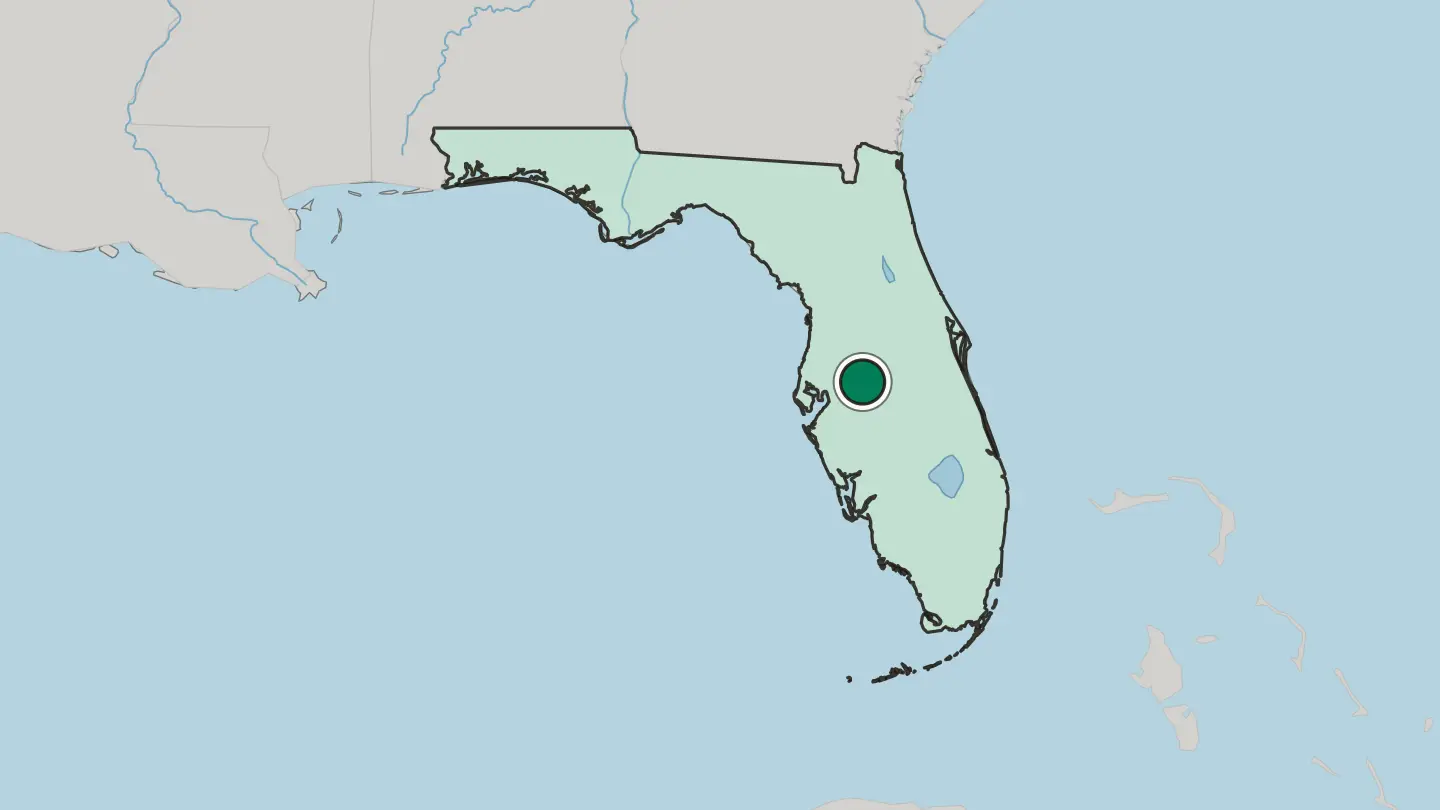 Map of Lakeland in United States