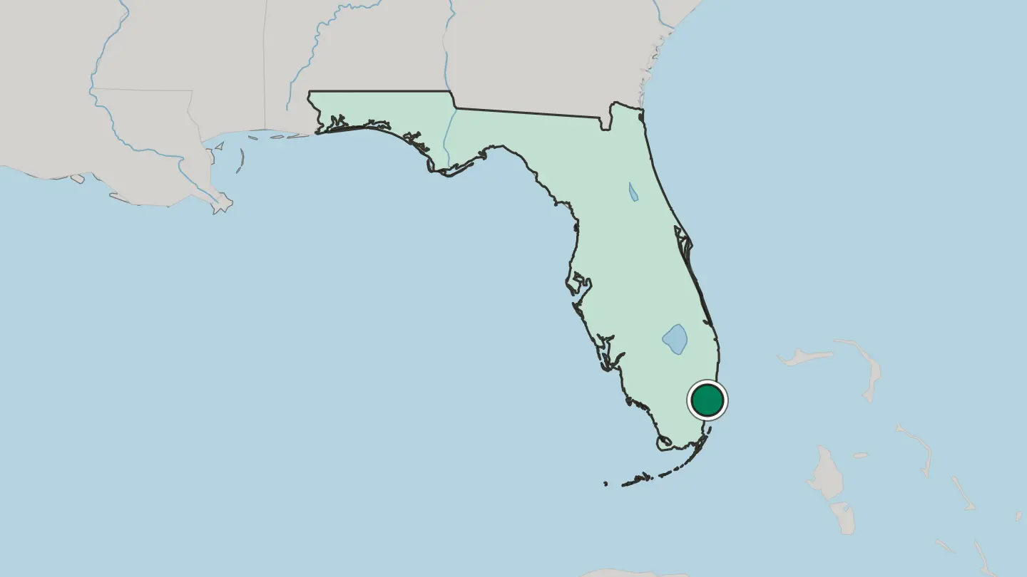 Map of Miami Gardens in United States
