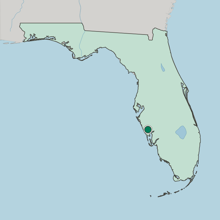 Map showing North Port — In Florida