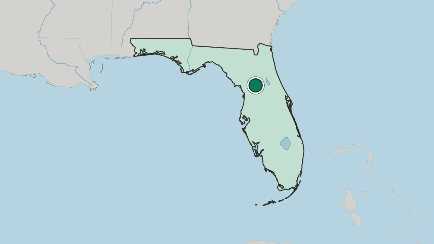 Map of Ocala in United States