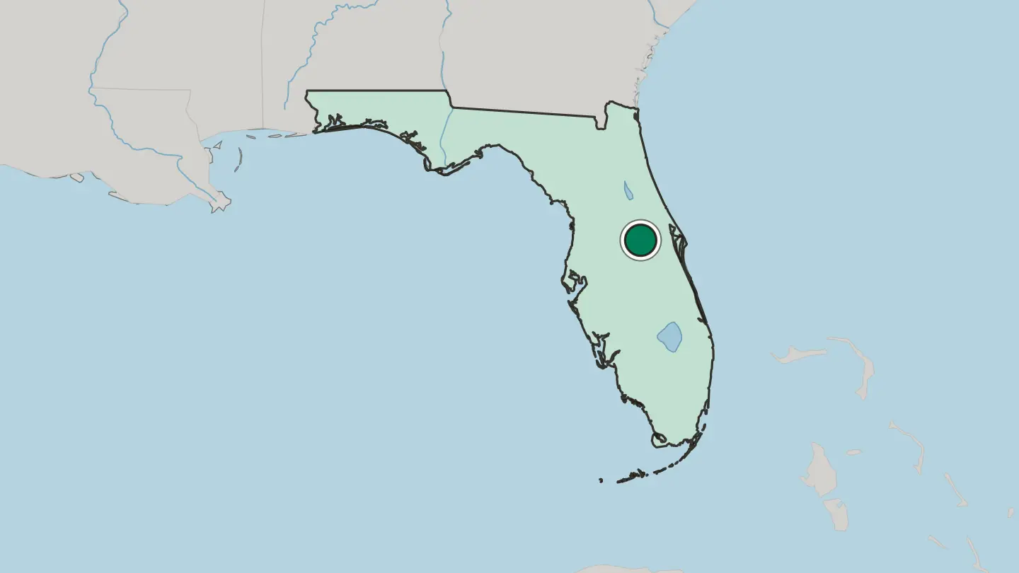 Map of Orlando in United States