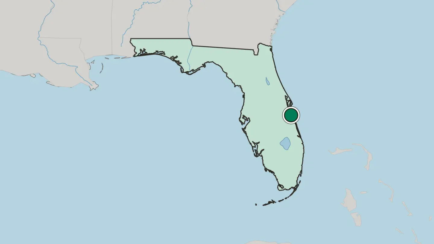 Map of Palm Bay in United States